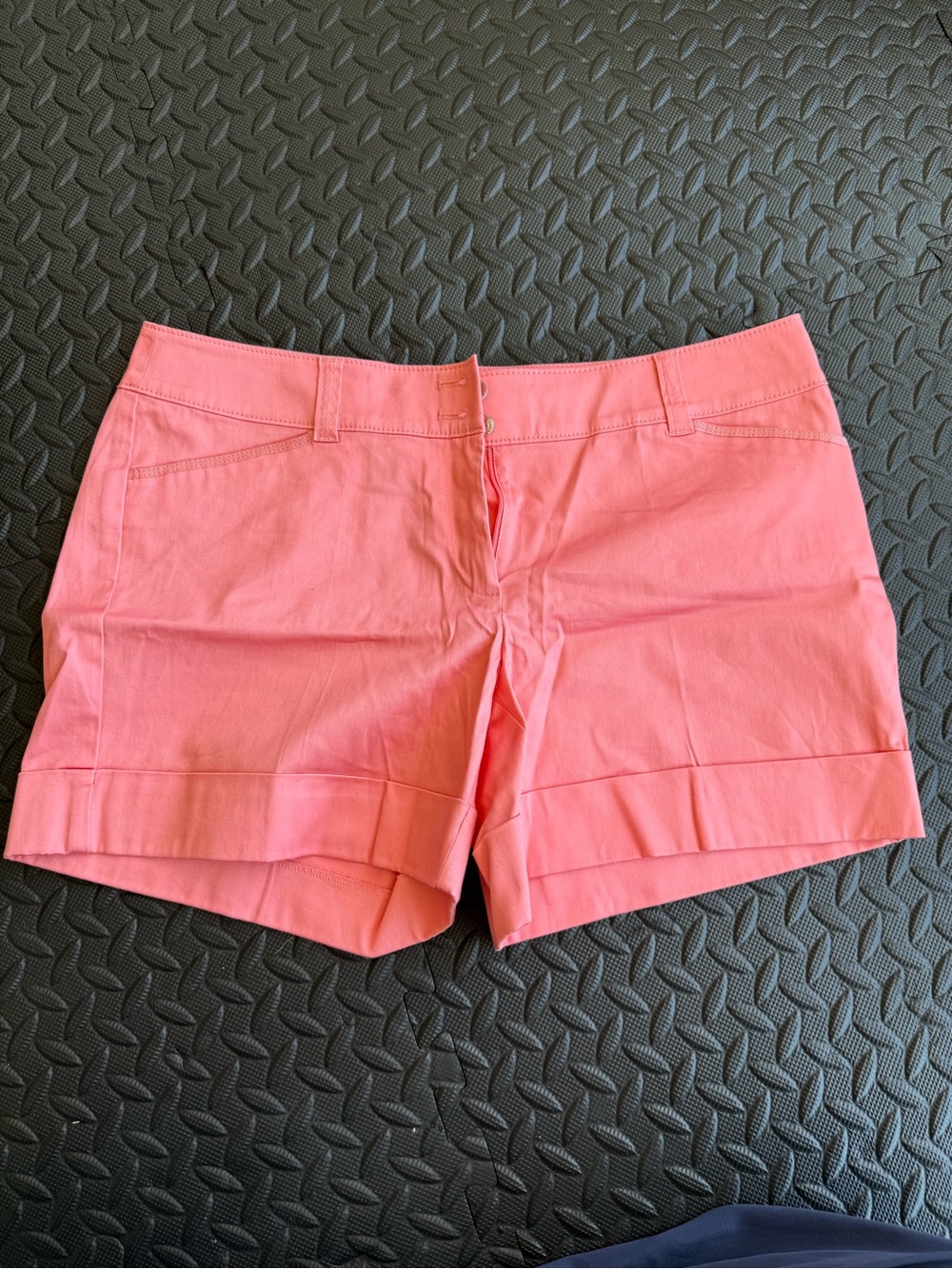White House Black Market Coral Cuffed Shorts